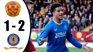 Motherwell vs Rangers 12 All Goals amp Highlight 16102022 HD [upl. by Kippy]