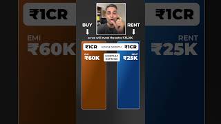 Buy vs Rent  the real MATH  Ankur Warikoo shorts [upl. by Luwana]