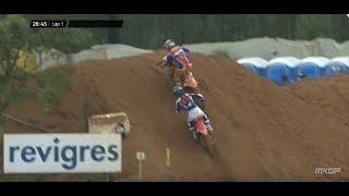 Herlings vs Febvre and Gajser MXGP Race 1  MXGP of Portugal 2024 [upl. by Atnoed]