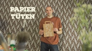 Papiertüten einfach und schnell selbst bedrucken  HowTo DIY Anleitung  strukturwalzende [upl. by Nirol]