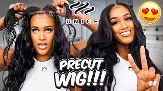 NO MORE CUTTING Lace Precut Lace and Glueless Wear amp GoEasy Beginner Wig Ft UNice Hair [upl. by Einreb]