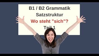 ᐅ Deutsch Satzbau  Reflexivpronomen Wo steht quotsichquot im Satz B1B2Deutsch für Fortgeschrittene [upl. by Maye]