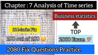 Analysis Of Time series  Bbs first year Time series  Trend values 2080 Most imp QN bbs [upl. by Ahsieyk]