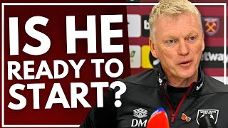 “IS HE READY TO START”  DAVID MOYES PRESS CONFERENCE  WEST HAM V BOURNEMOUTH [upl. by Nniuqal]