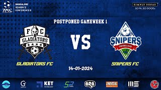 Gladiators FC vs Snipers FC  TAL  Season 12  Conf B  Postponed GW1 [upl. by Berfield]