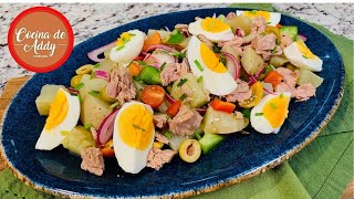 Rendidora y Saludable PAlmuerzo o Cena ENSALADA CAMPERA Fácil e Ideal pllevar  Cocina de Addy [upl. by Fredek]