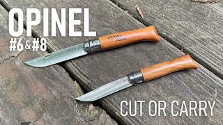 Cut or Carry Opinel 6 amp 8 Review [upl. by Lohrman244]