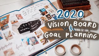 new year bullet journal ideas 2020 vision board amp goal planning [upl. by Htirehc]