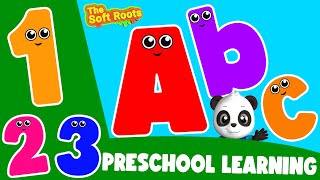 ABC and 123 Learning Videos  Preschool Learning Videos For 3 Year Olds  Learning Videos For Kids [upl. by Attolrahc]