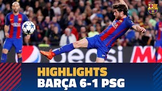 FC BARCELONA 61 PSG  Match highlights [upl. by Naryt]