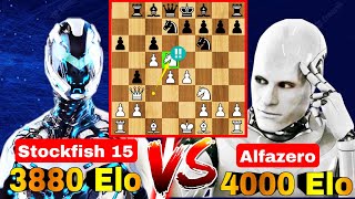 Stockfish 15 Sacrifices his Knight Against Alfazero 4000 Elo  Stockfish vs Alphazero  Chess video [upl. by Frasier348]