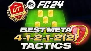 👀THE BEST RANK 1 META 412122 FORMATION amp CUSTOM TACTICS FOR EA FC 24 ULTIMATE TEAM [upl. by Annairoc927]