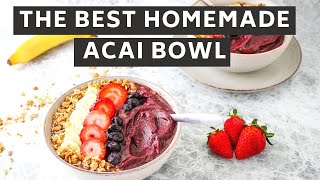 Yummy HOMEMADE ACAI BOWL  Keeping It Relle [upl. by Yrehc121]