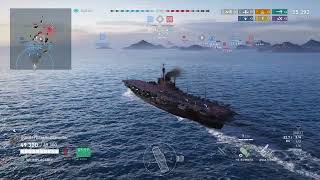 World of Warships Legends CV Implacable First Game [upl. by Auqinal]