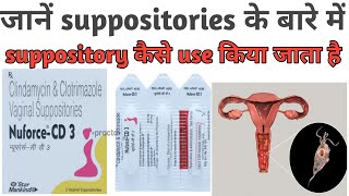 how to use suppositories in womenNuforce cd3 suppositories clindamycin amp clotrimazole suppositorie [upl. by Tully]