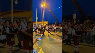 Bideford CarnivalMassed Pipes and Drums uk britain devon explore culture shorts wow cool [upl. by Arev111]