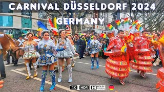 karneval Düsseldorf 2024 Carnival in Düsseldorf in Germany 4k HDR [upl. by Eluj]