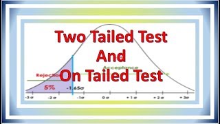 lecture15  Two tailed and one tailed test [upl. by Mccready62]