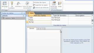 Access 2007 Création dun base de données  Partie 2 [upl. by Finbur]