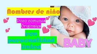 NOMBRES POCO COMUNES PARA NIÑOS BONITOS Y ORIGINALES nombresdeniños nombres significados 2024 [upl. by Tarton]