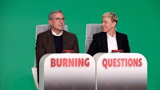 Steve Carell Answers Ellen’s ‘Burning Questions’ [upl. by Nellaf467]