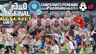 México Femenil SUB17 vs El Salvador Femenil SUB17 🔵 RESUMEN Campeonato SUB17 122024 🇲🇽30🇸🇻 [upl. by Lednar127]