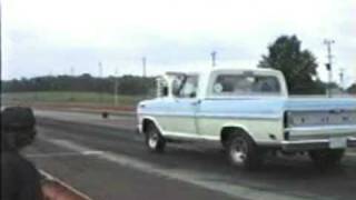 1969 F100 on the dragstrip [upl. by Nemhauser639]