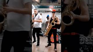 LEO P with Lucky Chops their subway busking day [upl. by Margery]