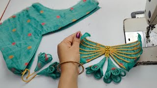 हर किसी को पसंद आएगा ये खूबसूरत ब्लाउज डिजाइन make to easy beautiful blouse design cutting stitching [upl. by Naihtsirc848]