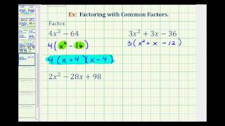 Ex Factoring Polynomials with Common Factors [upl. by Clemen]