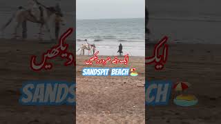 Sandspit beach 🏖️ shortvideo trending sandspit ocean viral summer picnic [upl. by Ellicott]