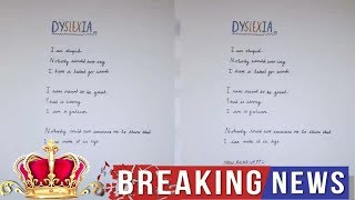 Royal news  Amazing poem written by 10yearold girl about dyslexia goes viral after it reveals a [upl. by Peters86]