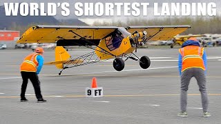 STOL Competition  World Record Shortest Landing 9 Feet 5 Inches [upl. by Wheaton]