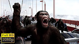 Rise of the Planet of the Apes 2011 Apes vs Humans  Bridge Battle  Best Movie Scene [upl. by Rendrag]