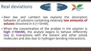 Deviations Limitations of Beer Lamberts law [upl. by Neelya]