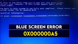 Blue Screen Asus Kode 0x000000A5 [upl. by Hecklau]