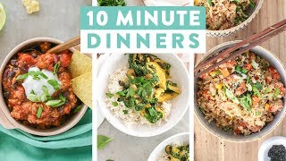 EASY 10 Minute Dinner Recipes  Healthy Dinner Ideas [upl. by Ennaeel]