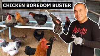 How to Keep Chickens Entertained  Boredom Buster Roost Bars [upl. by Rye928]