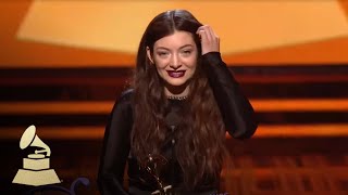 Lorde Wins Best Pop Solo Performance  GRAMMYs [upl. by Vine587]