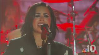 Demi Lovato  Confident Rock Version Live at WAWA Welcome America Festival in Philadelphia 2023 [upl. by Gehlbach449]