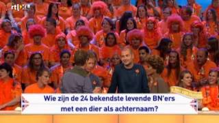 24 levende BNers met een dier als achternaam 07092013 Ik hou van Holland [upl. by Anelem]