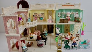 Sylvanian Families Delicious Restaurant Department store and Tram [upl. by Lrat799]