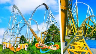 Thorpe Park HYPERIA POV  New for 2024 [upl. by Ydnab132]