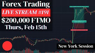 Live Forex Trading 191 200000 FTMO Scalping Strategy Thurs 215 New York Session [upl. by Irwinn455]