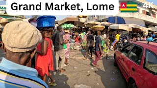 Lome Grand Market A walking tour in 4K [upl. by Aibos]