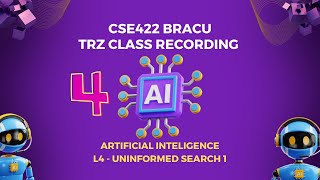 CSE422  L4 Uninformed Search 1  TRZ Class Recording  Artificial Intelligence  BracU [upl. by Epifano668]