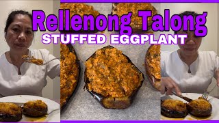 RELLENONG TALONG  Stuffed Eggplant 🍆 foodlover cooking stuffedggplant [upl. by Felton]