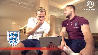 Harry Kane amp Luke Shaw watch back victory against San Marino  Flashback [upl. by Templia]