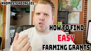 homesteading101  How to find EASY farming grantsUSDA grants [upl. by Kcirttap]