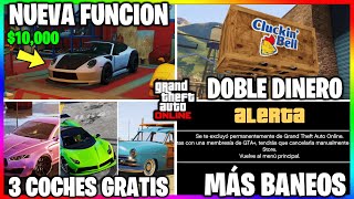 NUEVA ACTUALIZACION FUNCION COCHES A 10K 3 COCHES GRATIS ALERTA con BANEOS GTA Online [upl. by Tterej]